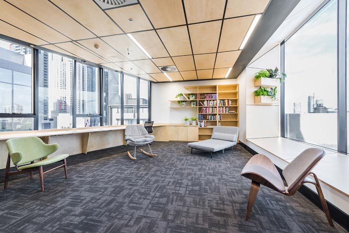 節(jié)能公司辦公室洽談區(qū)裝修設計案例效果圖