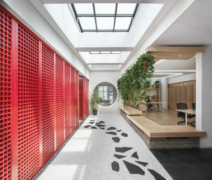 融資租賃公司辦公室過道裝修設計效果圖