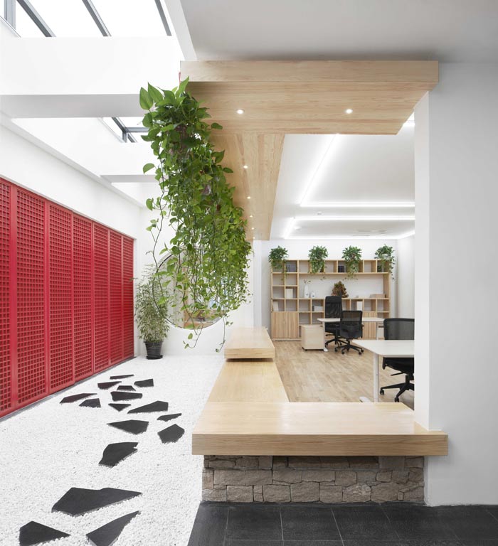 融資租賃公司辦公室綠植裝修設計效果圖