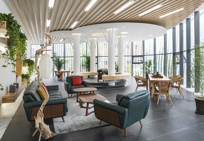 融資租賃公司辦公室交流區(qū)裝修設計效果圖