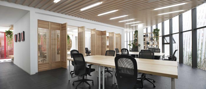 融資租賃公司辦公室開放辦公區(qū)裝修設計效果圖