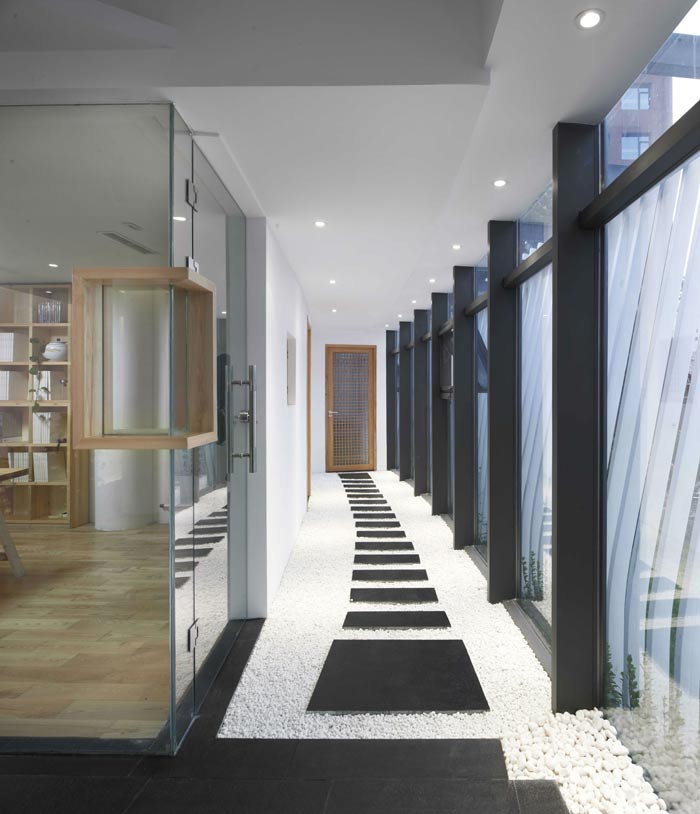 融資租賃公司辦公室走廊裝修設計效果圖