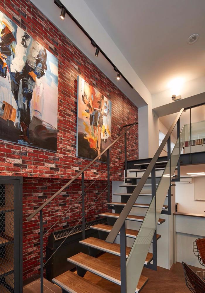 辦公室改造樓梯裝修設(shè)計案例效果圖