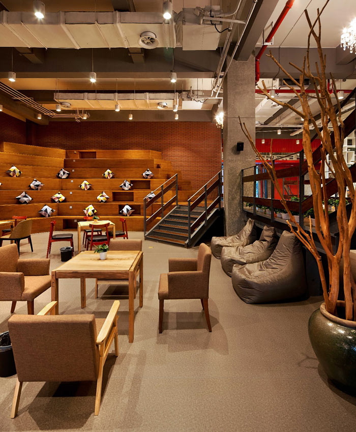 創(chuàng)客孵化中心辦公樓休息區(qū)域裝修設(shè)計(jì)效果圖