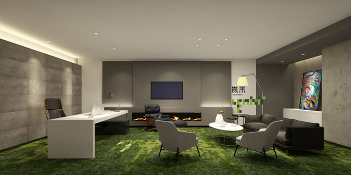 汽車超人公司董事長辦公室裝修設(shè)計(jì)效果圖