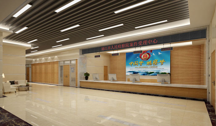 政府機(jī)關(guān)辦公樓門(mén)廳裝修設(shè)計(jì)效果圖