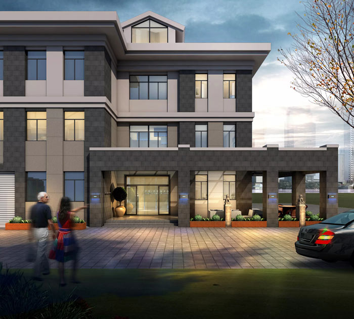 海洋局辦公室外觀裝修設(shè)計(jì)效果圖