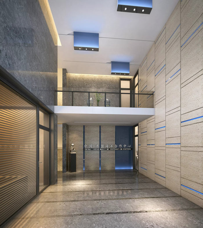 海洋局辦公室前廳裝修設(shè)計(jì)效果圖