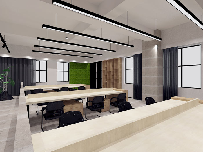 童裝公司辦公室辦公區(qū)裝修設(shè)計(jì)效果圖