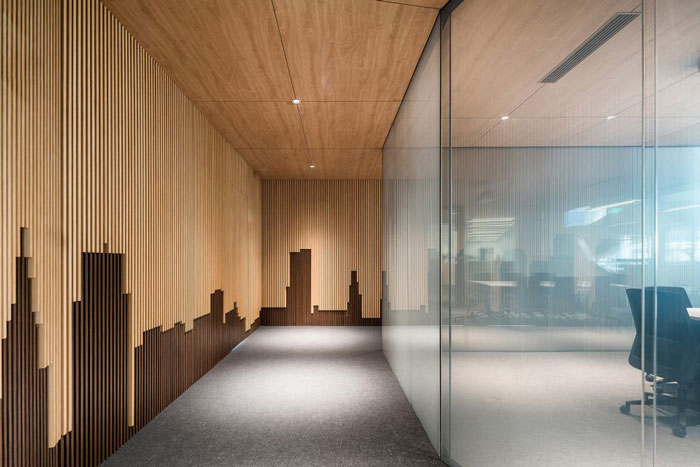 集團(tuán)總部辦公樓會(huì)議室過道設(shè)計(jì)效果圖