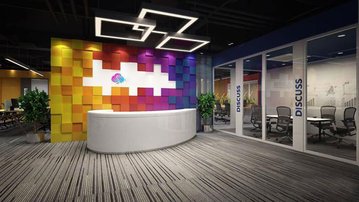 紡織公司辦公室裝修設(shè)計效果圖