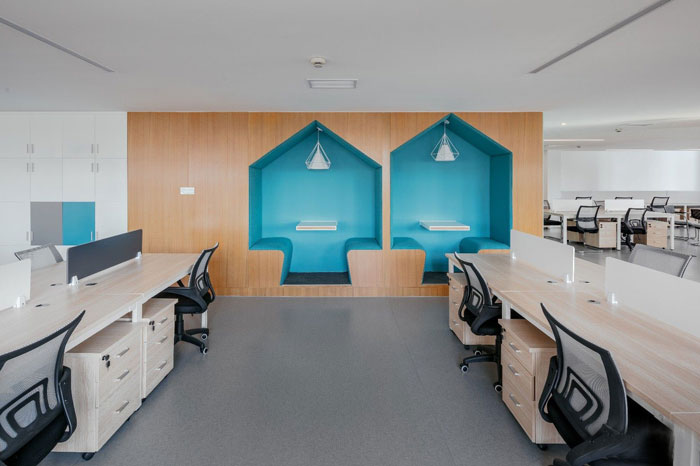 生物科技公司辦公室二樓辦公區(qū)裝修設(shè)計(jì)效果圖