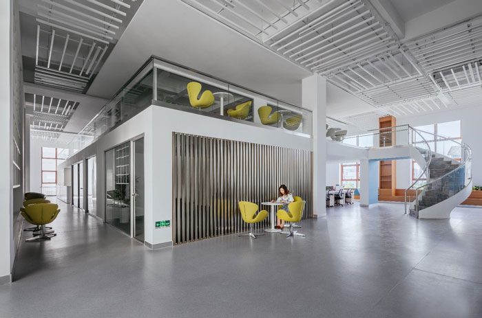 生物科技公司辦公室動(dòng)線裝修設(shè)計(jì)效果圖