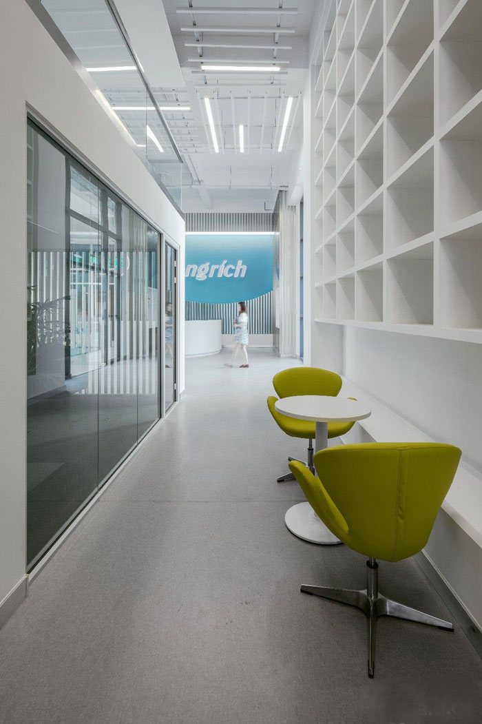 生物科技公司辦公室接待區(qū)裝修設(shè)計(jì)效果圖