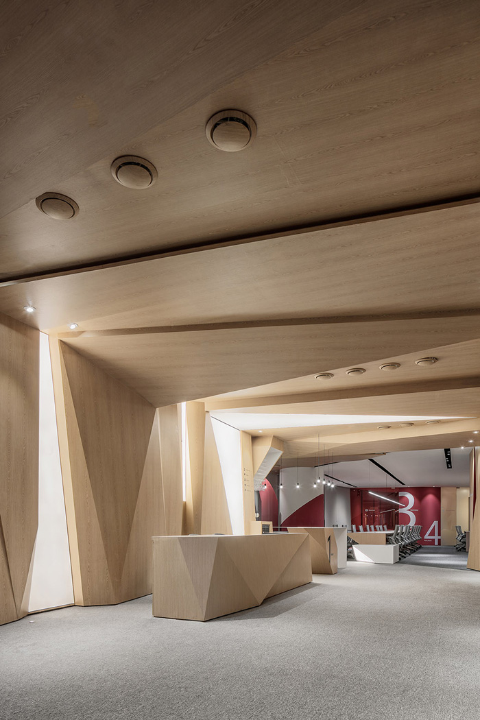 科技辦公室前臺(tái)裝修設(shè)計(jì)效果圖