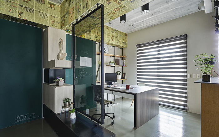 50平方公司辦公室辦公區(qū)裝修設(shè)計(jì)效果圖