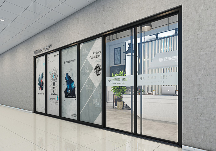 工業(yè)辦公室入口裝修設(shè)計(jì)效果圖