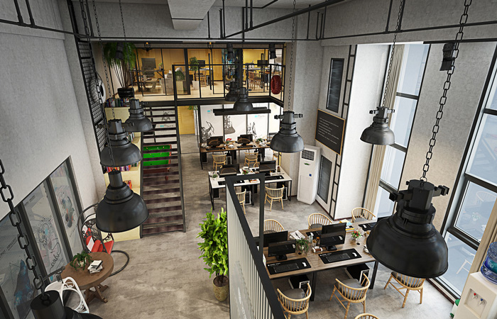 工業(yè)辦公室裝修設(shè)計(jì)俯視圖