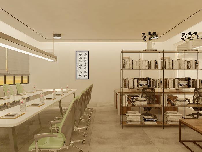 黨群服務(wù)中心小會議室裝修設(shè)計(jì)效果圖