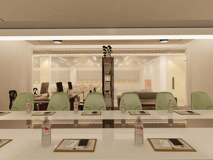 黨群服務(wù)中心大會議室裝修設(shè)計(jì)效果圖