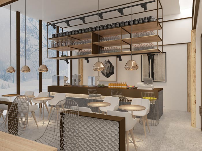 黨群服務(wù)中心書吧/咖啡館裝修設(shè)計(jì)效果圖