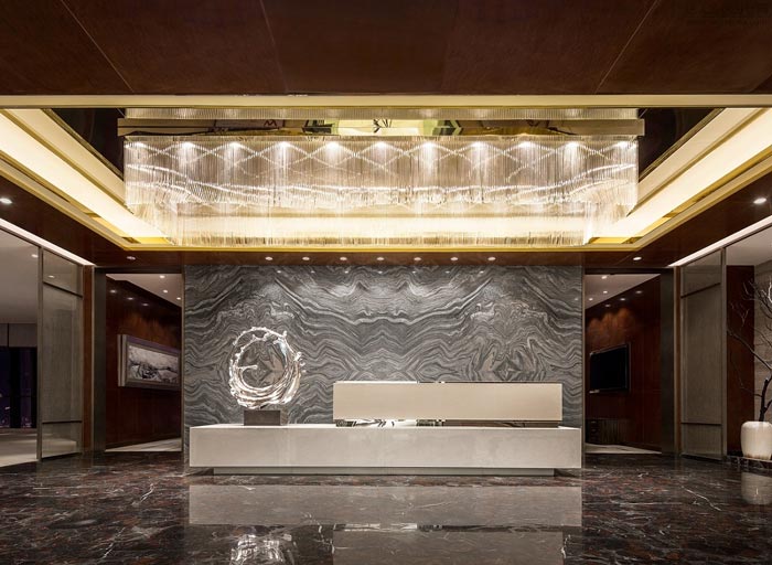 金融公司前臺(tái)裝修設(shè)計(jì)效果圖