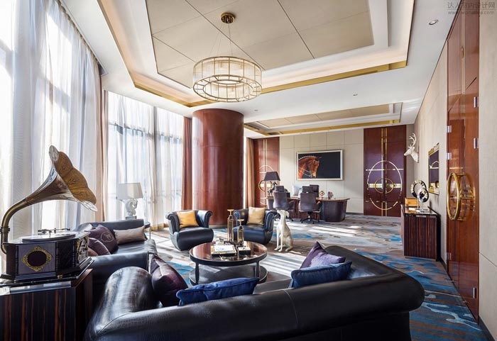 金融公司董事長(zhǎng)辦公室裝修設(shè)計(jì)效果圖