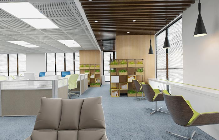 金融租賃公司辦公區(qū)裝潢裝飾設(shè)計(jì)效果圖