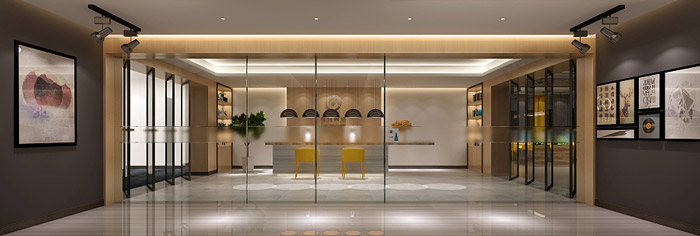投資咨詢公司前臺(tái)裝修設(shè)計(jì)效果圖