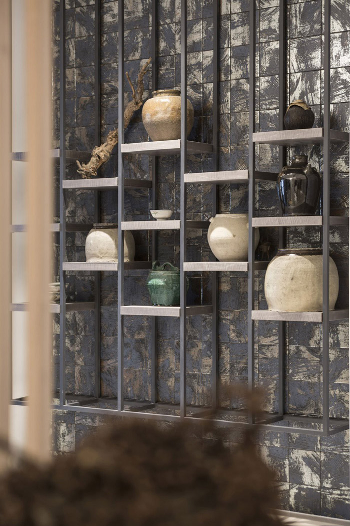 新中式辦公室墻飾設計效果圖