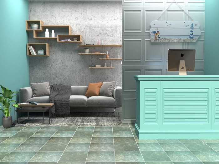 廠房辦公室前臺設計效果圖