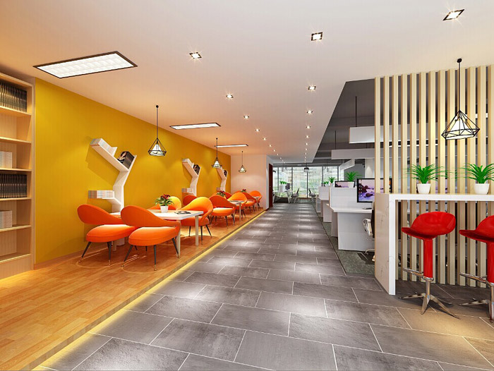 電商科技公司交流區(qū)裝修設計效果圖