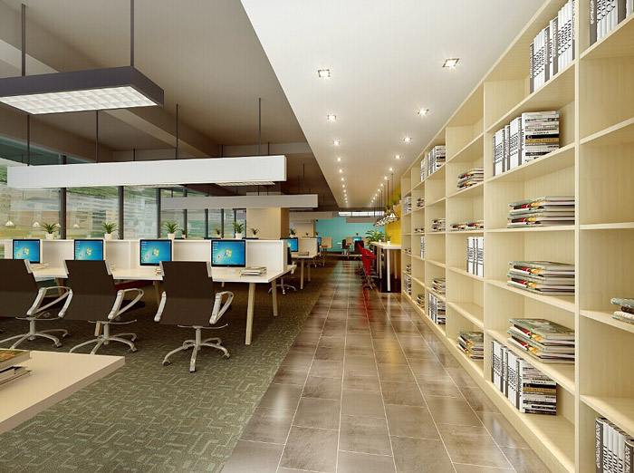 電商科技公司辦公區(qū)裝修設計效果圖