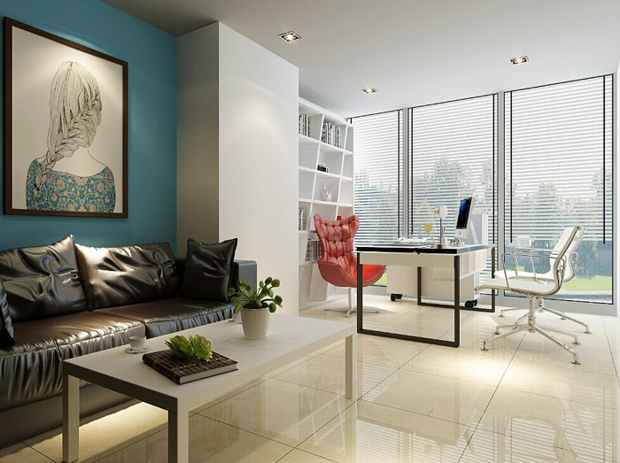 電商科技公司總經(jīng)理辦公室裝修設計效果圖