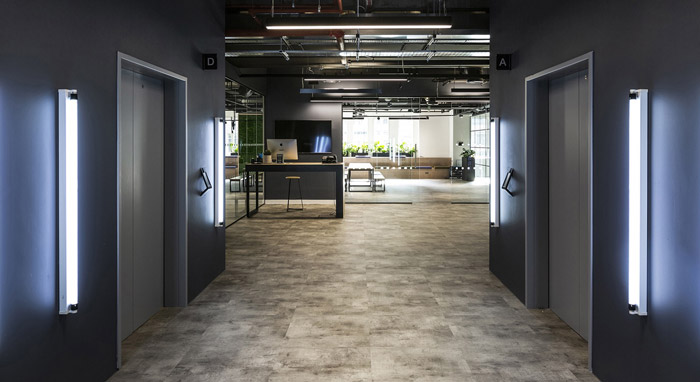 金融科技公司進門區(qū)設計效果圖