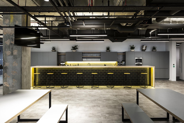 金融科技公司吧臺設計效果圖