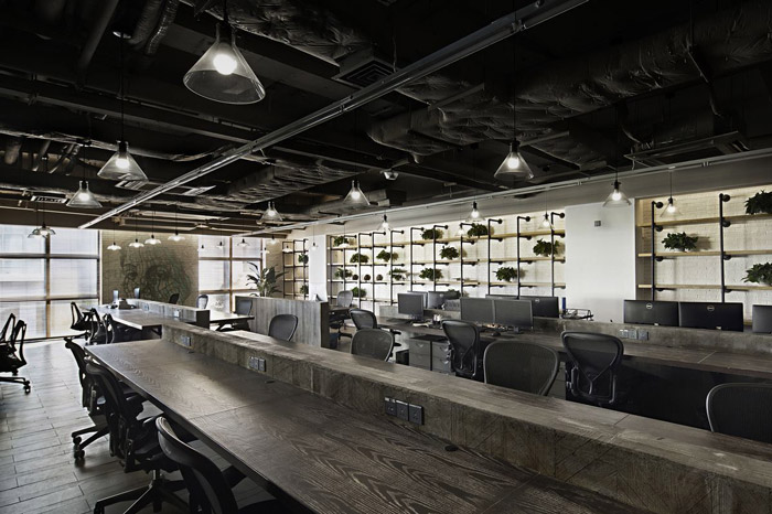 科技辦公空間辦公區(qū)裝修設(shè)計(jì)效果圖