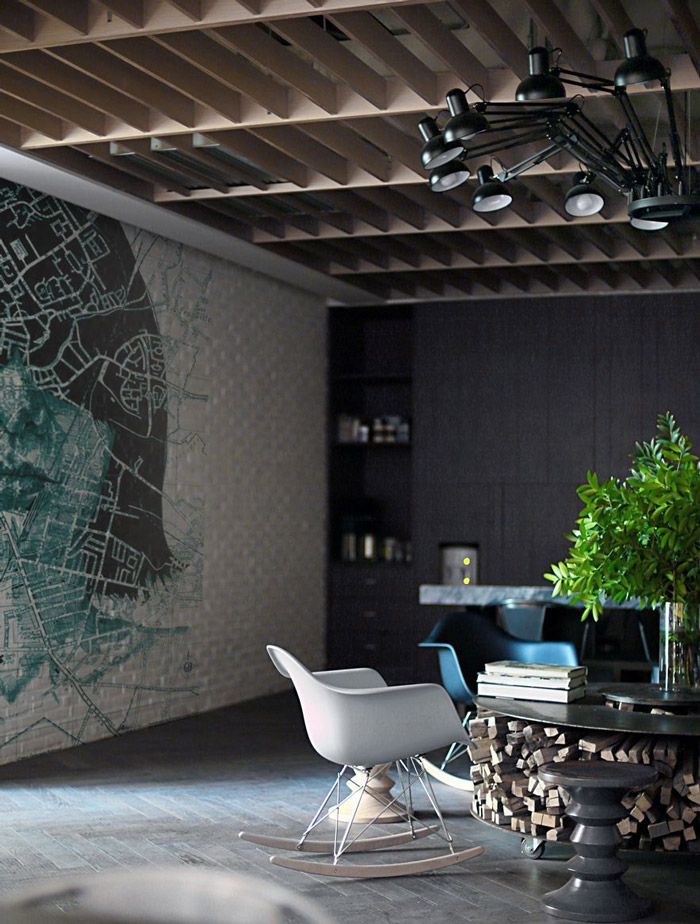 科技辦公空間閱讀區(qū)裝修設(shè)計(jì)效果圖