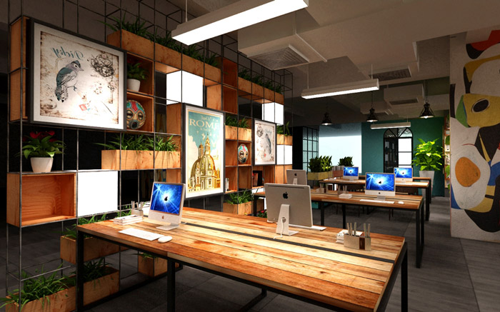 服裝公司辦公區(qū)裝修設計效果圖