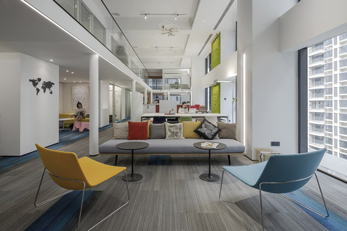 兩層辦公空間接待區(qū)裝修設(shè)計(jì)方案