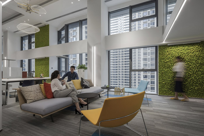 兩層辦公空間接待區(qū)裝修設(shè)計(jì)方案