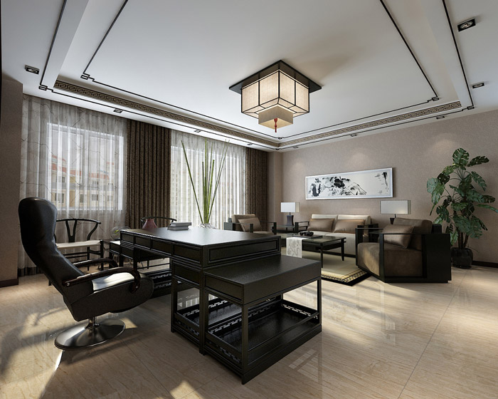 個(gè)人辦公室辦公區(qū)裝修設(shè)計(jì)效果圖