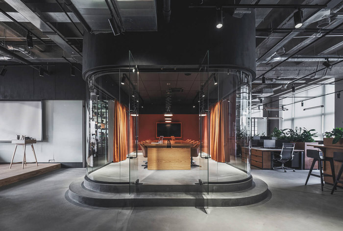 企業(yè)辦公室進(jìn)門(mén)區(qū)裝修設(shè)計(jì)效果圖