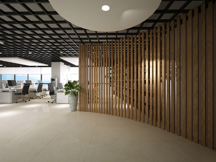 開放式辦公室入口設(shè)計(jì)效果圖