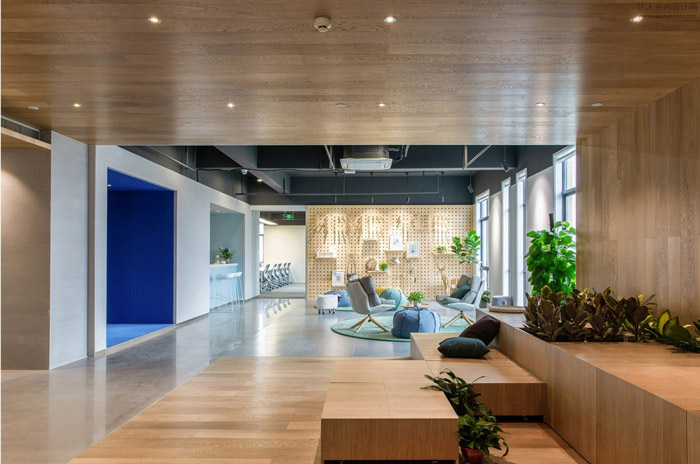 電子商務辦公室交流區(qū)裝修設計效果圖