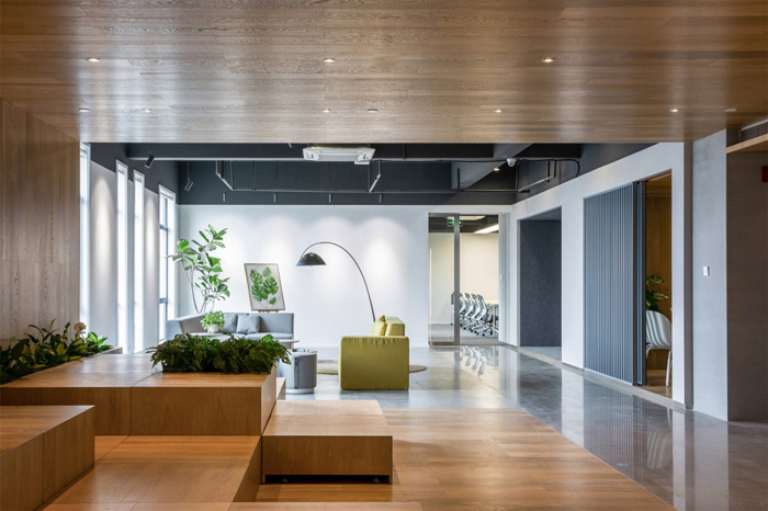 電子商務辦公室交流區(qū)裝修設計效果圖