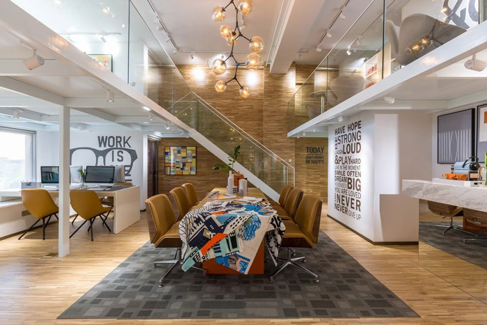 loft辦公室辦公區(qū)裝修效果圖