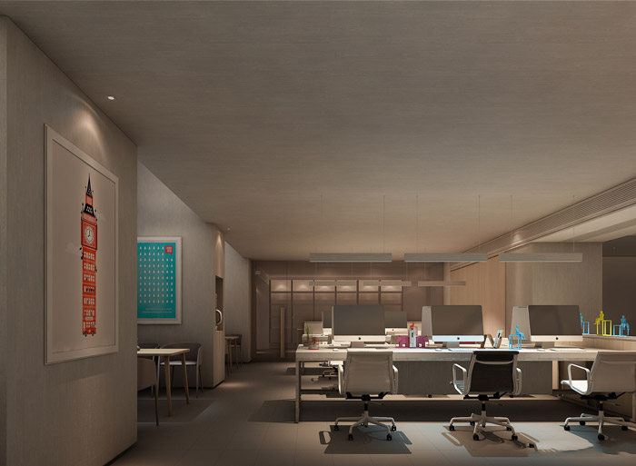 新中式辦公室辦公區(qū)設(shè)計(jì)效果圖