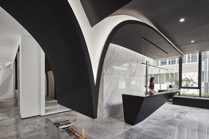 獨棟別墅辦公室大廳裝修設計效果圖