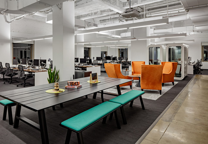 家具公司辦公室辦公區(qū)裝修設計效果圖